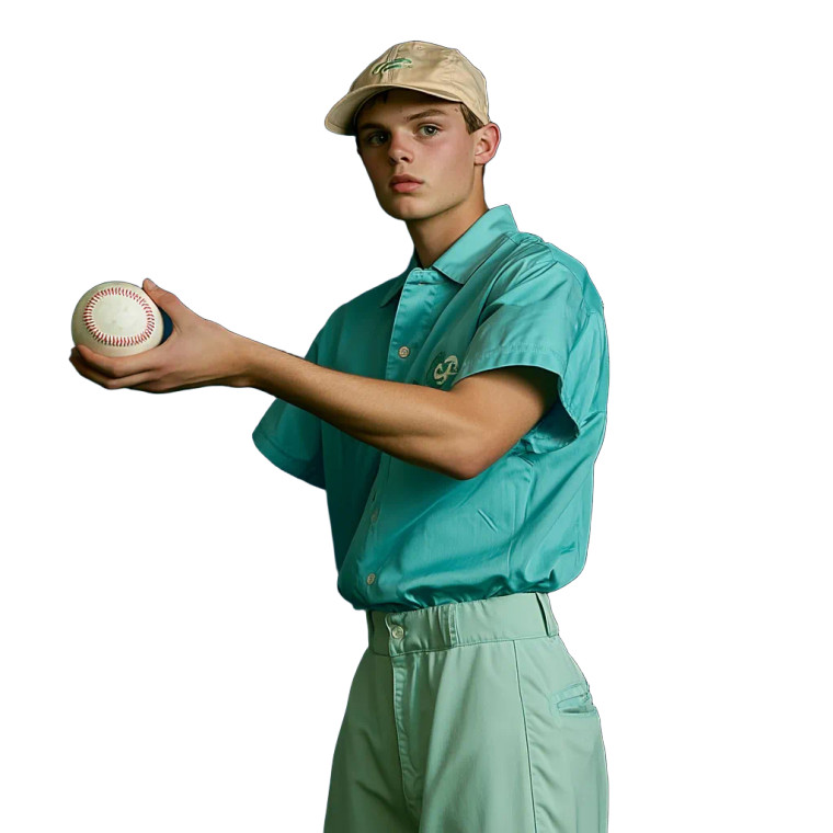 Mint Green Baseball Vinyl Car Decal Sticker – Waterproof & UV-Resistant 8"