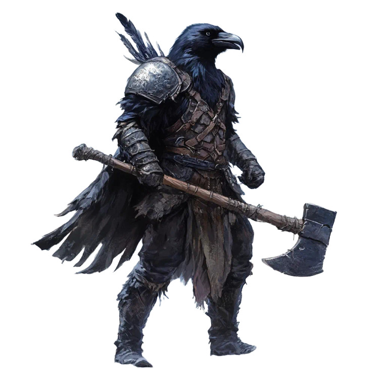 Barbarian Raven Axe Vinyl Car Decal Sticker – Waterproof & UV-Resistant 8"