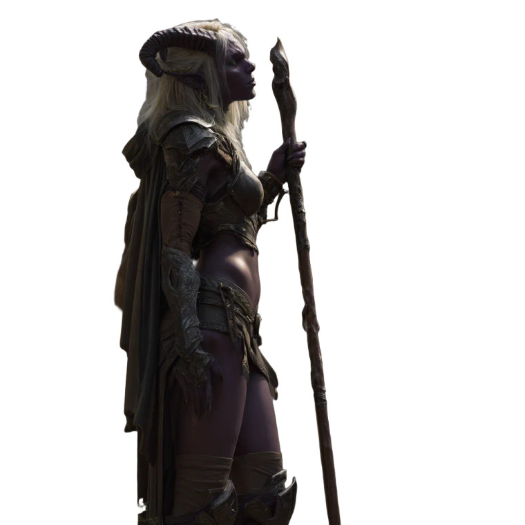 Tiefling Wizard Apprentice Vinyl Car Decal Sticker – Waterproof & UV-Resistant 8"