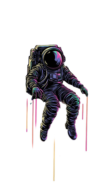 Astronaut In Nebula Vinyl Car Decal Sticker – Waterproof & UV-Resistant 8"