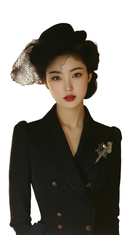 1940S Korean Elegance Vinyl Car Decal Sticker – Waterproof & UV-Resistant 8"