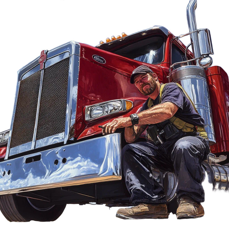 Diesel Mechanic Working Vinyl Car Decal Sticker – Waterproof & UV-Resistant 8"