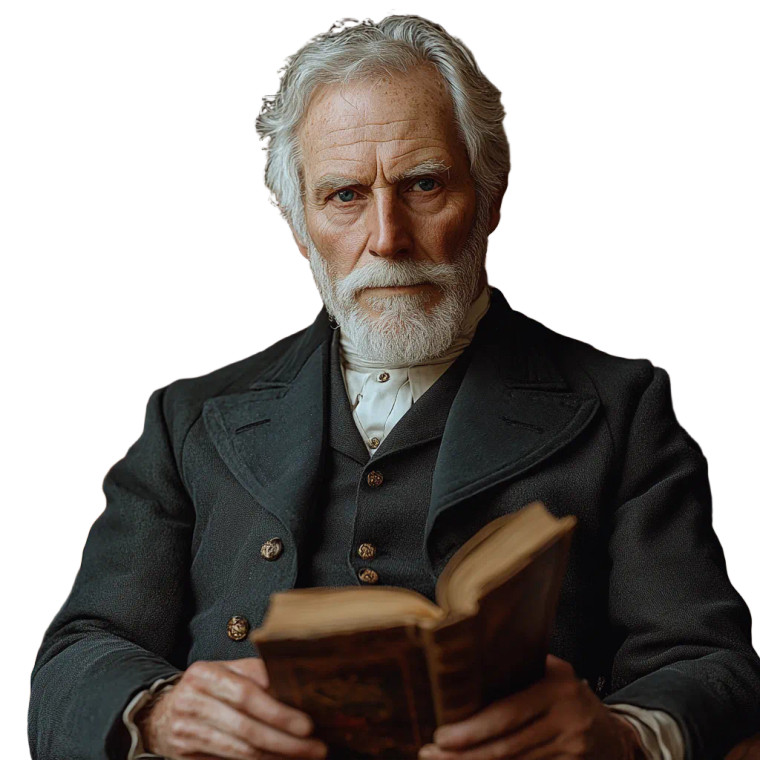 Elderly Victorian Gentleman Vinyl Car Decal Sticker – Waterproof & UV-Resistant 8"