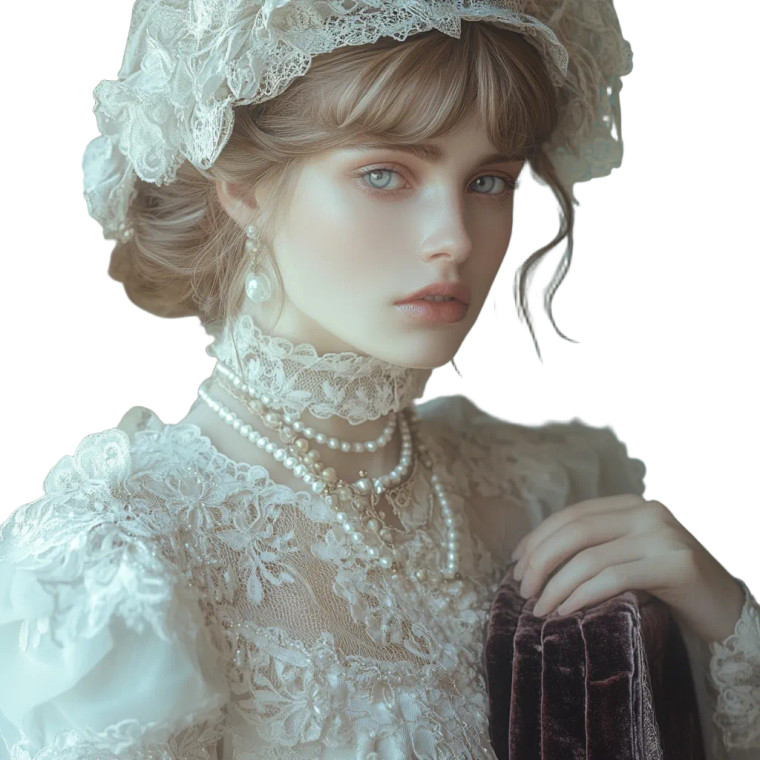 Victorian Lady Elegance Vinyl Car Decal Sticker – Waterproof & UV-Resistant 8"