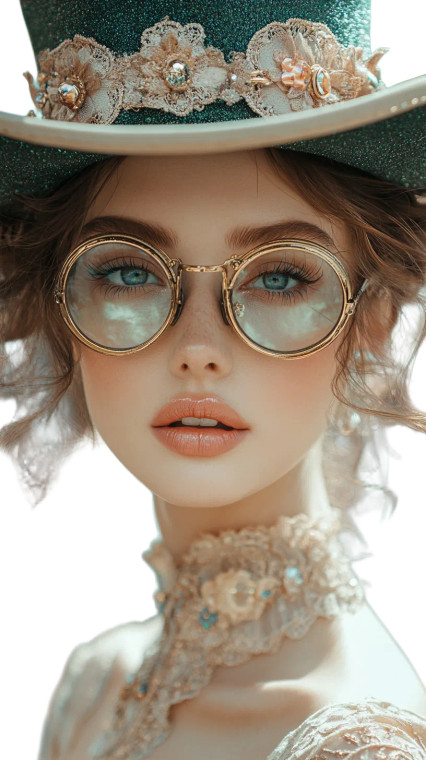 Steampunk Woman V2 Vinyl Car Decal Sticker – Waterproof & UV-Resistant 8"