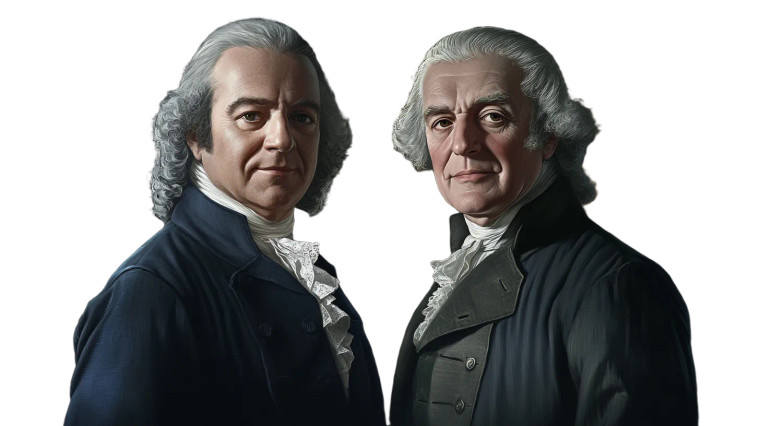 Adams And Jefferson Vinyl Car Decal Sticker – Waterproof & UV-Resistant 8"