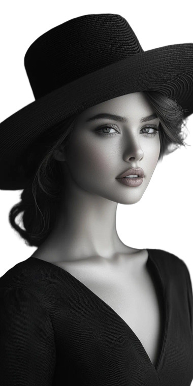 Elegant Hat Silhouette Vinyl Car Decal Sticker – Waterproof & UV-Resistant 8"