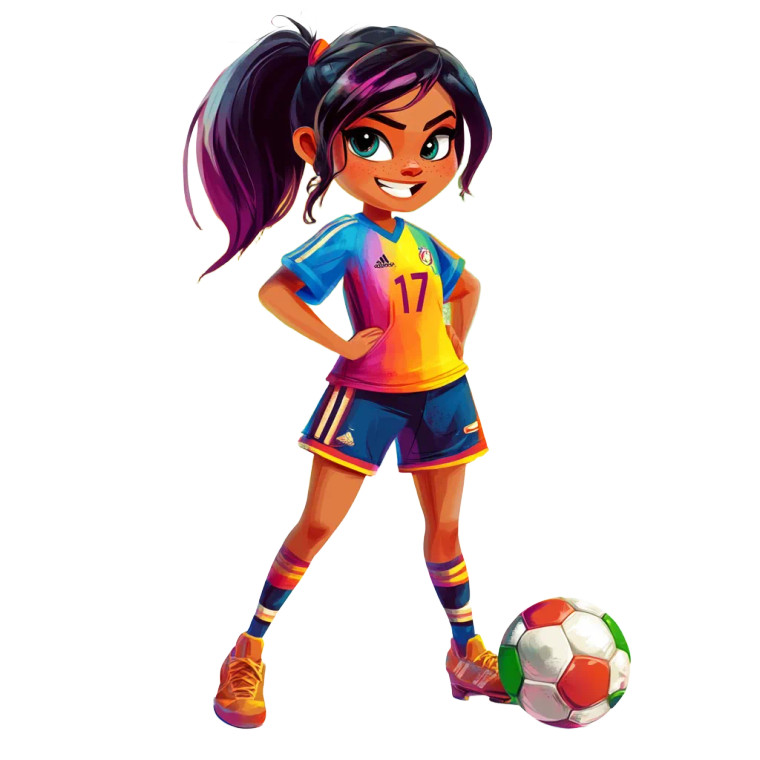 Cartoon Soccer Girl Vinyl Car Decal Sticker – Waterproof & UV-Resistant 8" Cartoon Soccer Girl Vinyl Car Decal Sticker – Waterproof & UV-Resistant 8"