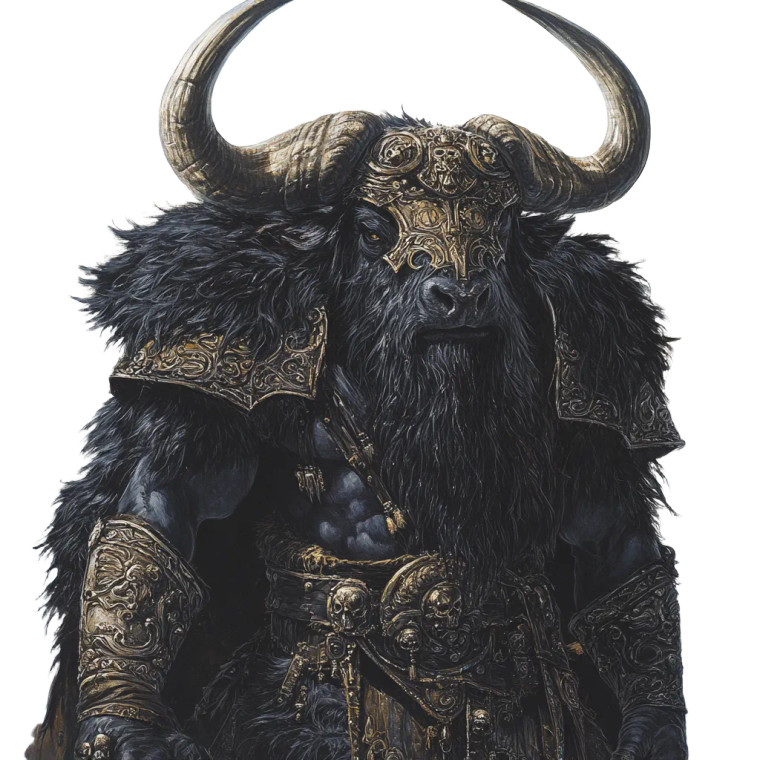 Tribal Minotaur Illustration Vinyl Car Decal Sticker – Waterproof & UV-Resistant 8"