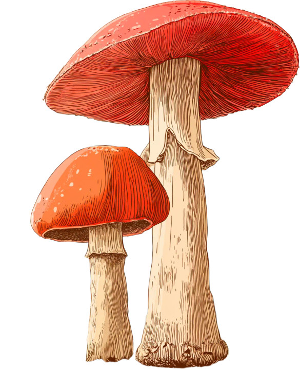 Cartoon Forest Mushrooms Vinyl Car Decal Sticker – Waterproof & UV-Resistant 8"