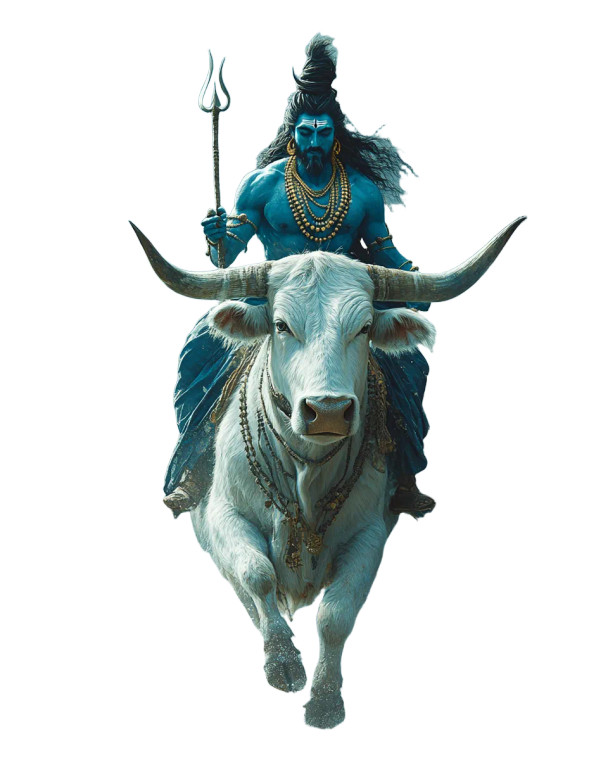 Shiva On Bull Vinyl Car Decal Sticker – Waterproof & UV-Resistant 8"