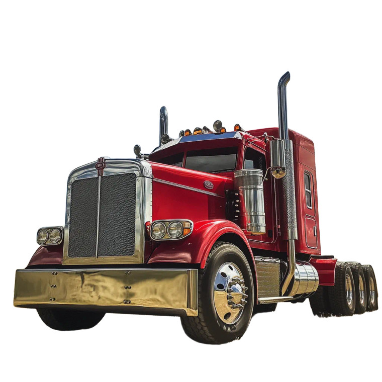 Red Diesel Truck Vinyl Car Decal Sticker – Waterproof & UV-Resistant 8"