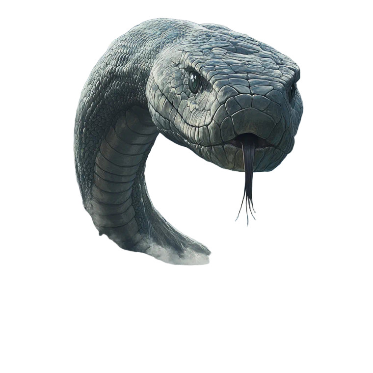 Giant Aquatic Serpent Vinyl Car Decal Sticker – Waterproof & UV-Resistant 8"