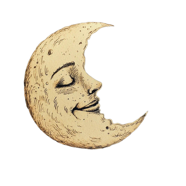 Smiling Moon V2 Vinyl Car Decal Sticker – Waterproof & UV-Resistant 8"