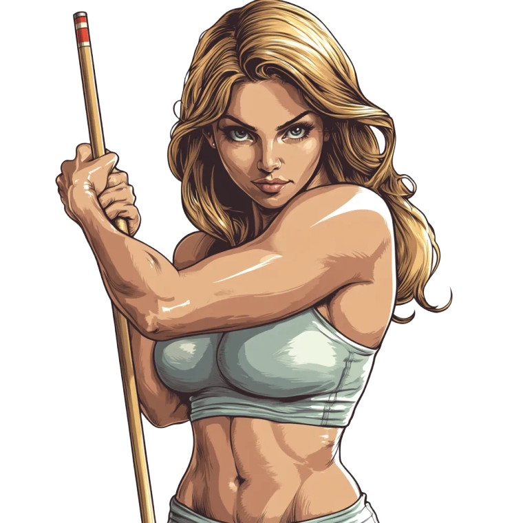 Tough Pool Player Vinyl Car Decal Sticker – Waterproof & UV-Resistant 8"