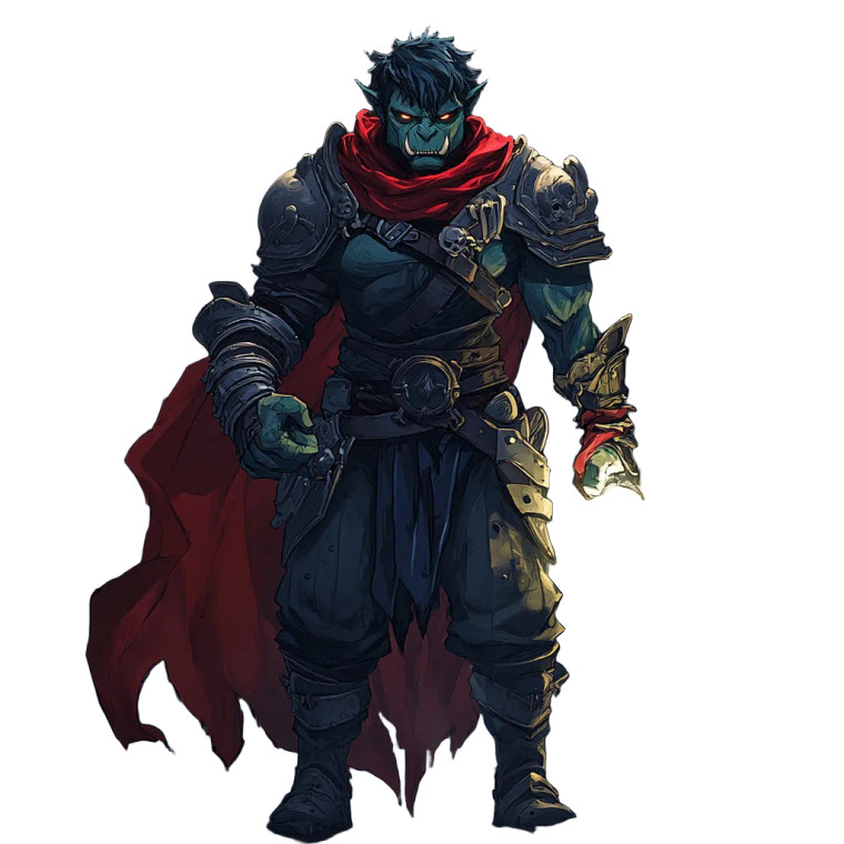 Dark Orc Mage Vinyl Car Decal Sticker – Waterproof & UV-Resistant 8"