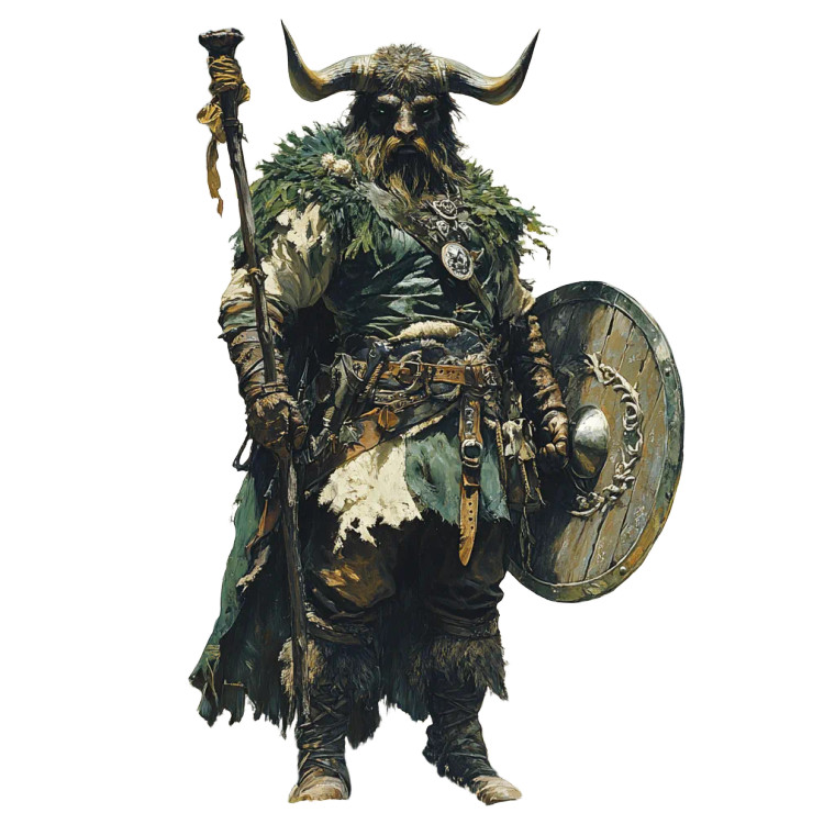 Firbolg Druid Vinyl Car Decal Sticker – Waterproof & UV-Resistant 8"