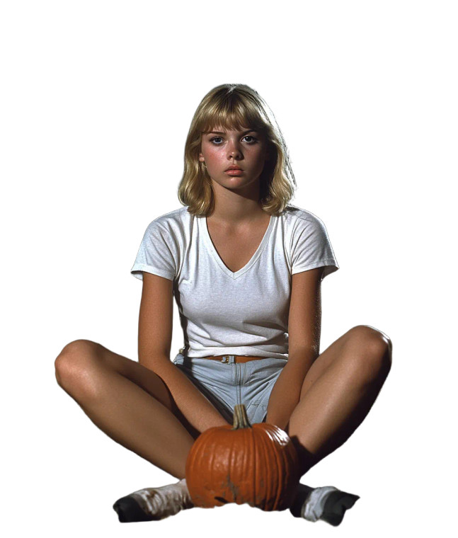 Pumpkin Carving Portrait Vinyl Car Decal Sticker – Waterproof & UV-Resistant 8"