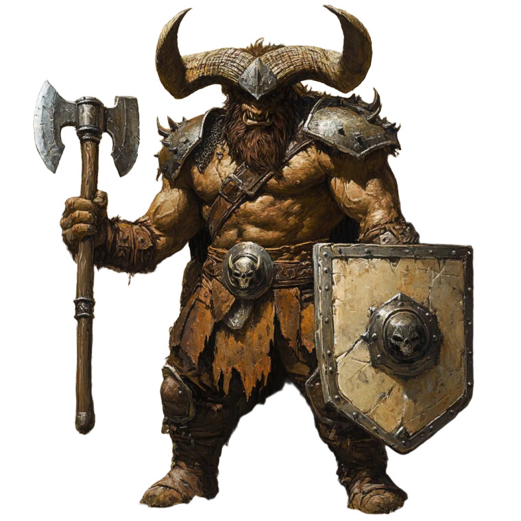 Dnd Minotaur Barbarian Vinyl Car Decal Sticker – Waterproof & UV-Resistant 8"