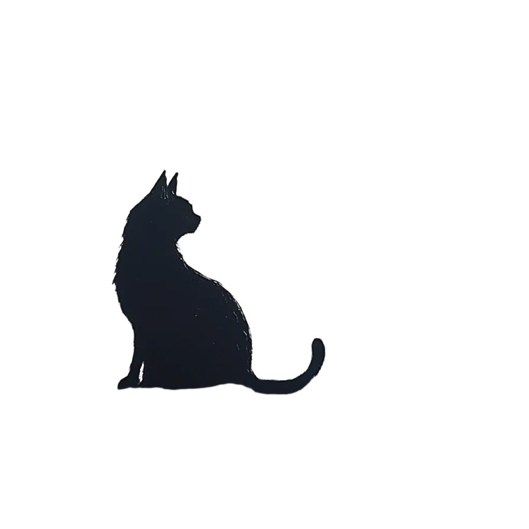 Witchy Black Cat Vinyl Car Decal Sticker – Waterproof & UV-Resistant 8"