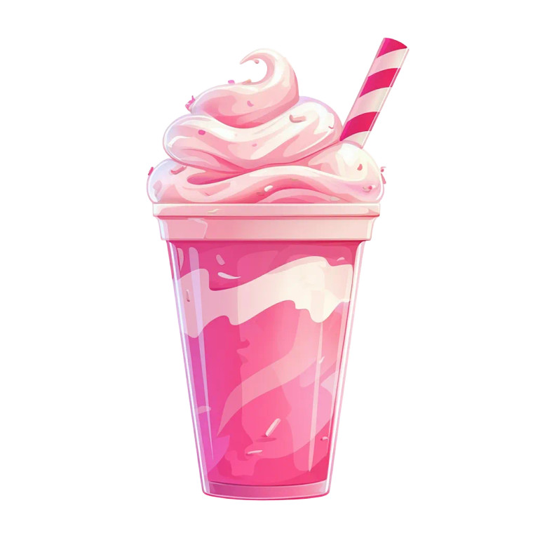 Pink Shake Vinyl Car Decal Sticker – Waterproof & UV-Resistant 8"