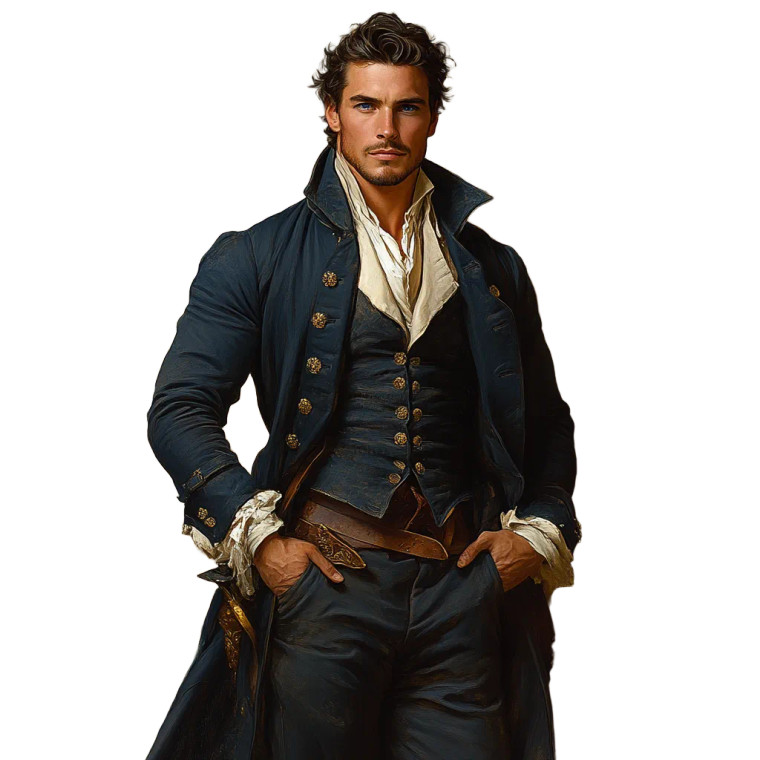 18Th Century Naval Man Vinyl Car Decal Sticker – Waterproof & UV-Resistant 8"