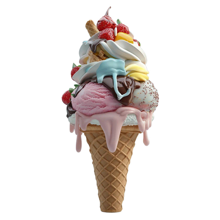 Giant Ice Cream Vinyl Car Decal Sticker – Waterproof & UV-Resistant 8"
