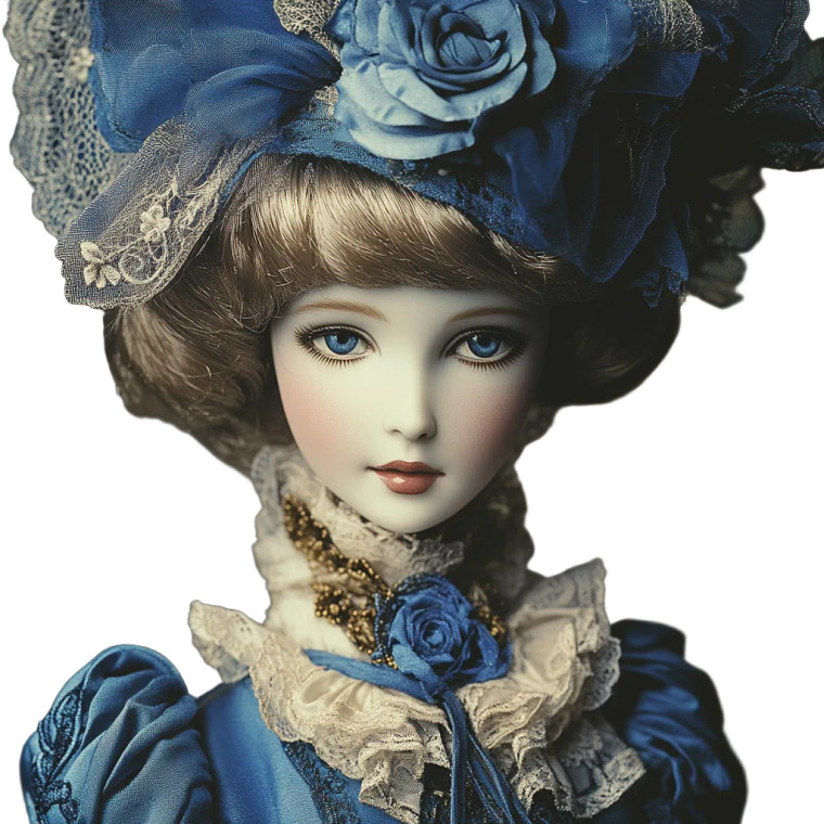 Victorian Porcelain Doll Vinyl Car Decal Sticker – Waterproof & UV-Resistant 8"