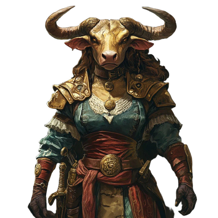 Female Minotaur V3 Vinyl Car Decal Sticker – Waterproof & UV-Resistant 8"