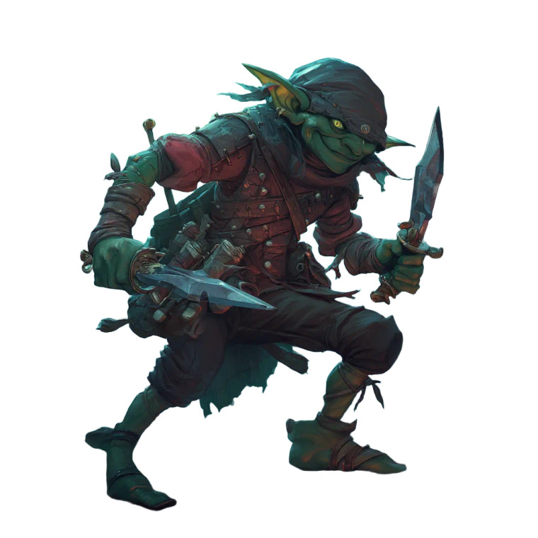 Goblin Swashbuckler Vinyl Car Decal Sticker – Waterproof & UV-Resistant 8"