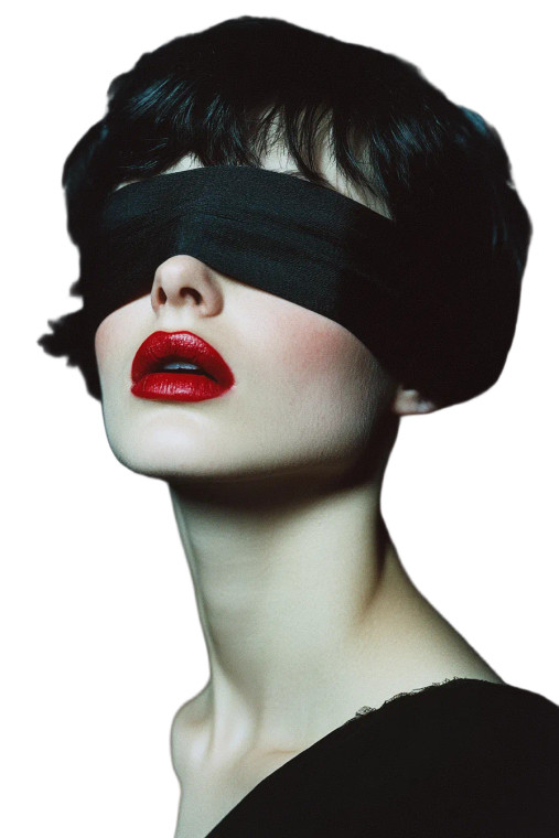 Blindfolded Model Vinyl Car Decal Sticker – Waterproof & UV-Resistant 8"