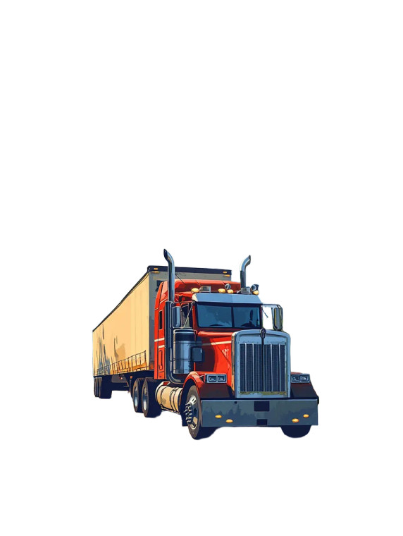 Heavy Truck Driving Vinyl Car Decal Sticker – Waterproof & UV-Resistant 8"