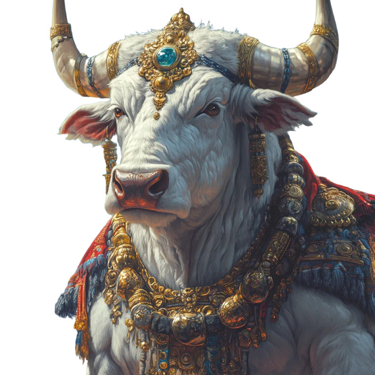 Majestic Divine Bull Vinyl Car Decal Sticker – Waterproof & UV-Resistant 8"