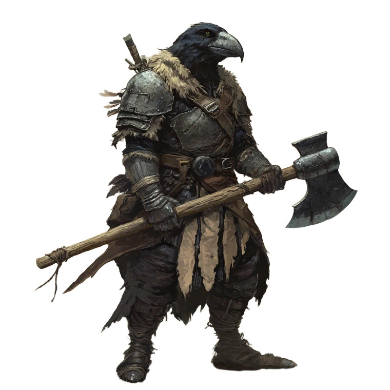 Kenku Barbarian Vinyl Car Decal Sticker – Waterproof & UV-Resistant 8"