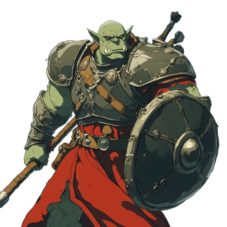 Ghibli Orc Warrior Vinyl Car Decal Sticker – Waterproof & UV-Resistant 8"