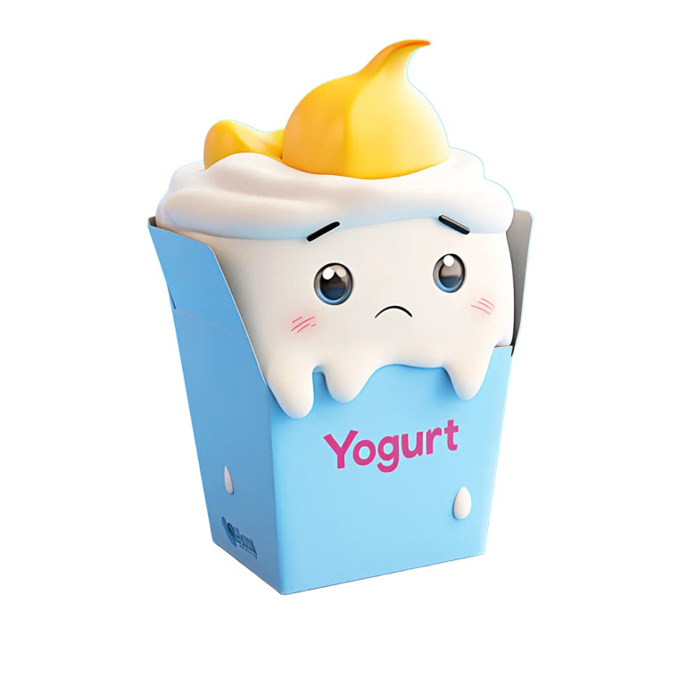 Sad Yogurt Package Vinyl Car Decal Sticker – Waterproof & UV-Resistant 8"