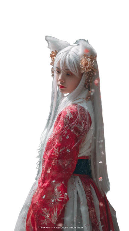 狐仙少女 Vinyl Car Decal Sticker – Waterproof & UV-Resistant 8"