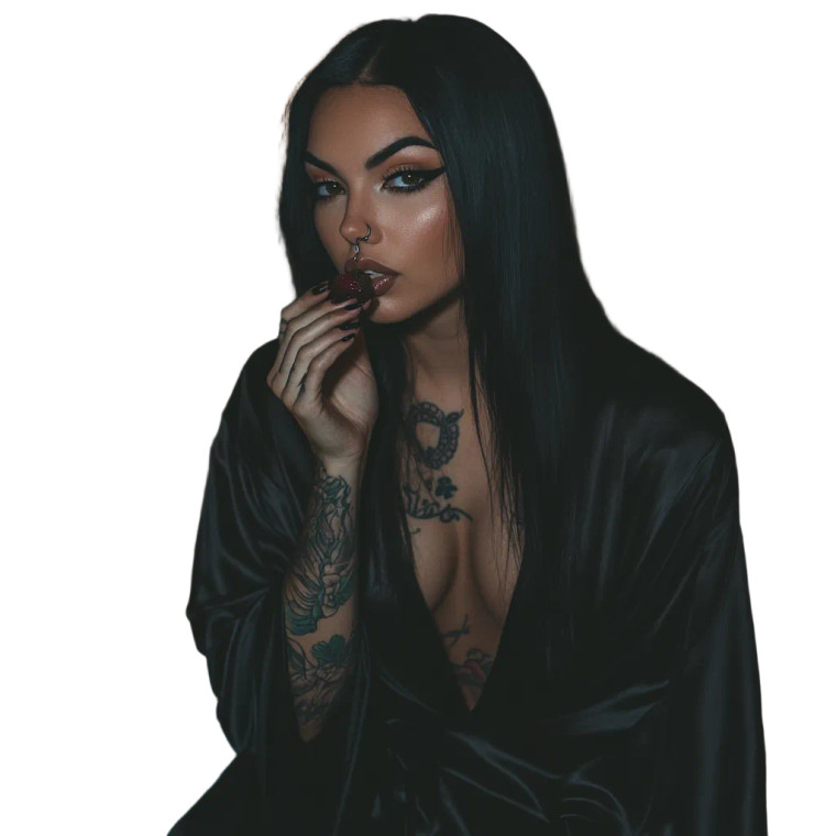 Mysterious Tattooed Woman V2 Vinyl Car Decal Sticker – Waterproof & UV-Resistant 8"