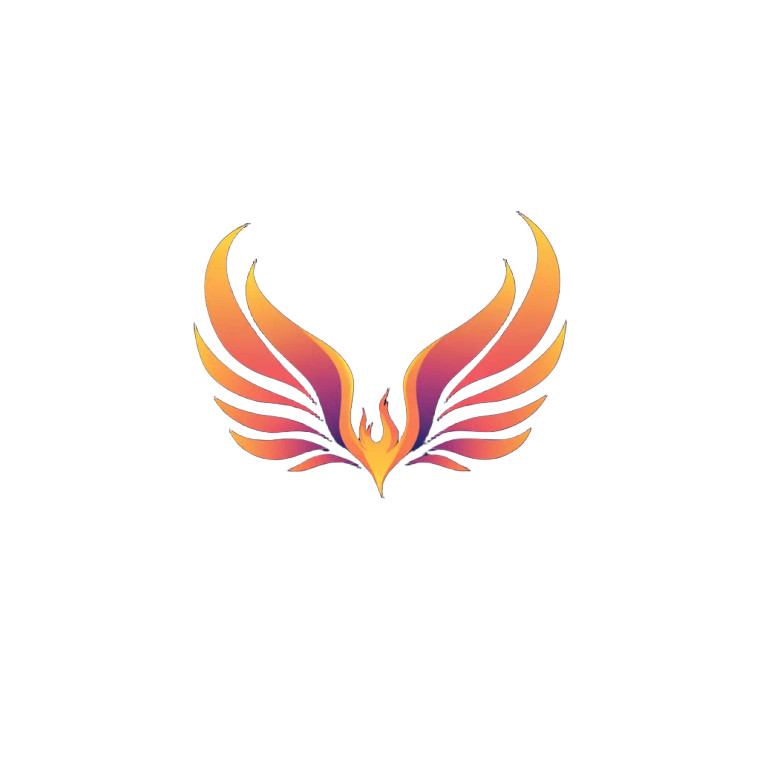 Fiery Winged Logo Vinyl Car Decal Sticker – Waterproof & UV-Resistant 8"