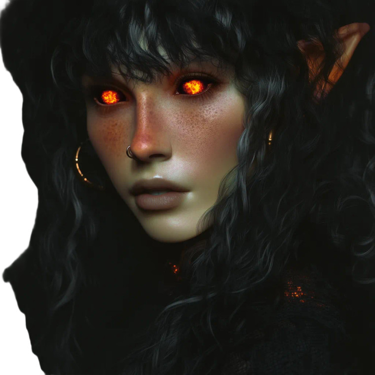 Flaming Ember Eyes Vinyl Car Decal Sticker – Waterproof & UV-Resistant 8"