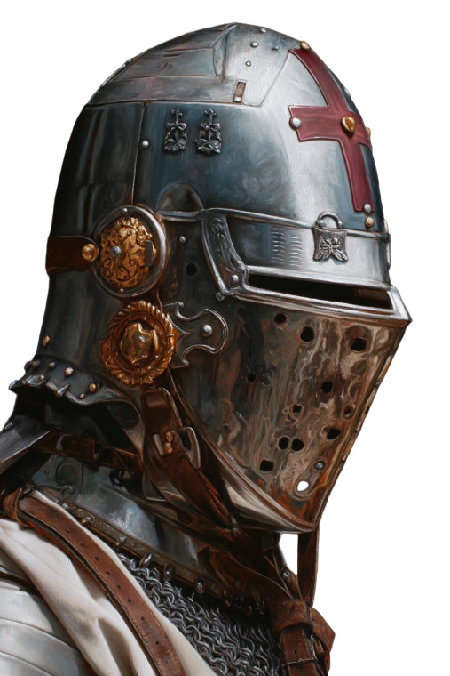 Templar Knight V7 Vinyl Car Decal Sticker – Waterproof & UV-Resistant 8"