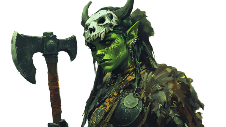 Half-Orc Warrior V8 Vinyl Car Decal Sticker – Waterproof & UV-Resistant 8"