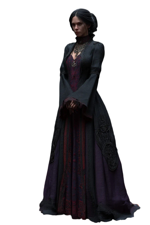 Sinister Sorceress Portrait Vinyl Car Decal Sticker – Waterproof & UV-Resistant 8"