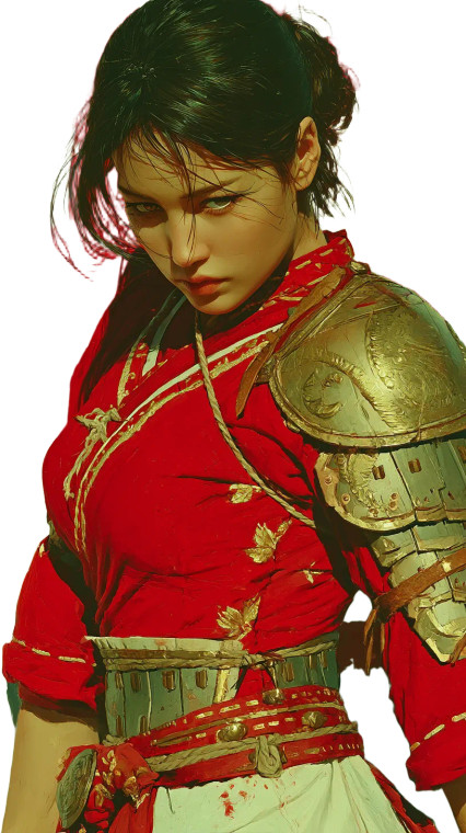 Elegant Chinese Warrior Vinyl Car Decal Sticker – Waterproof & UV-Resistant 8"