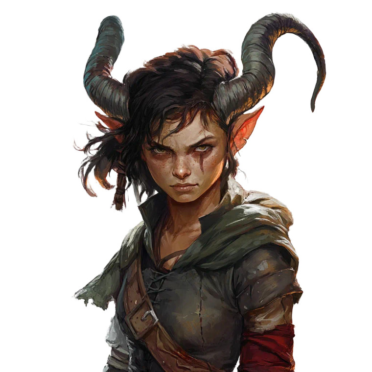 Tiefling Thief Art Vinyl Car Decal Sticker – Waterproof & UV-Resistant 8"