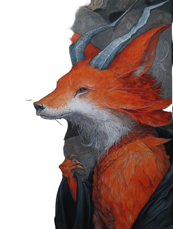 Fantastical Yokai Creature Vinyl Car Decal Sticker – Waterproof & UV-Resistant 8"