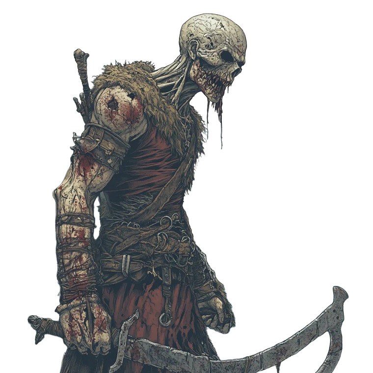 Viking Zombie Draugr Vinyl Car Decal Sticker – Waterproof & UV-Resistant 8"