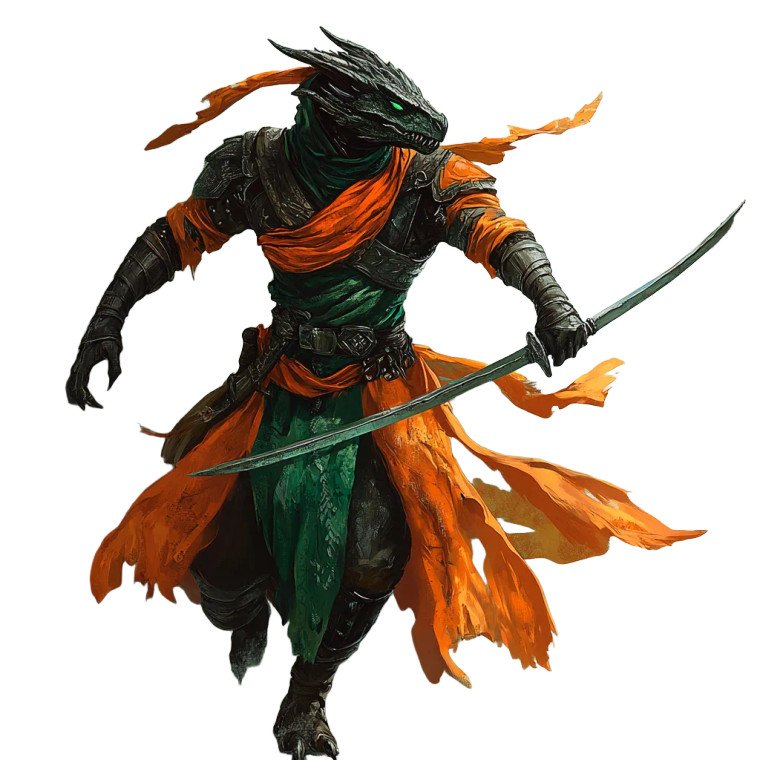 Dragonborn Blade Dancer Vinyl Car Decal Sticker – Waterproof & UV-Resistant 8"