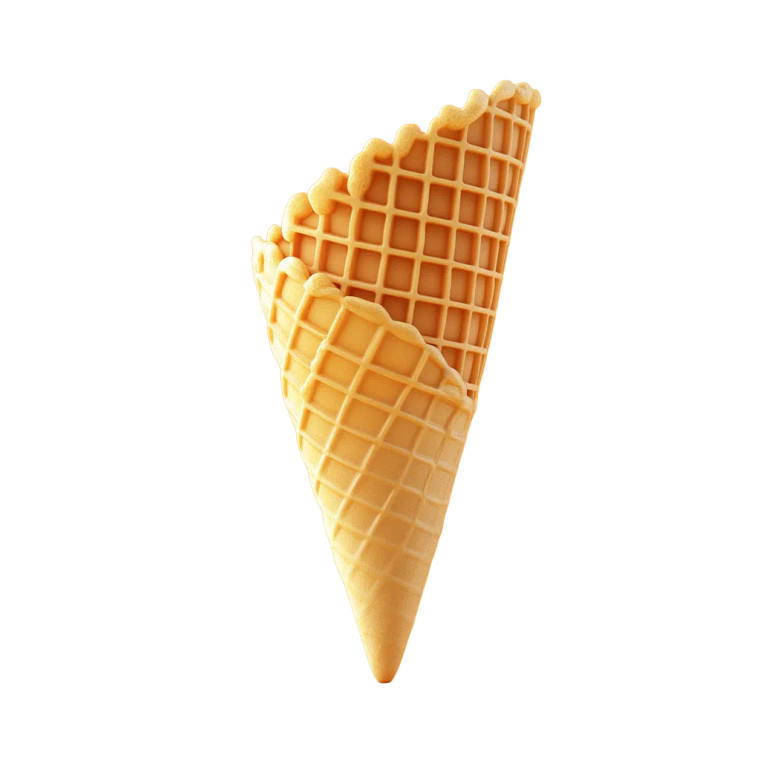 Empty Waffle Cone Vinyl Car Decal Sticker – Waterproof & UV-Resistant 8"