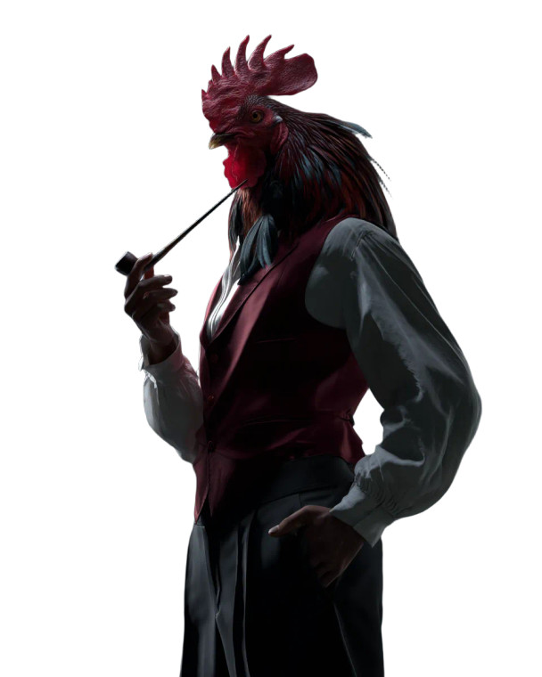 Proud Rooster Gentleman Vinyl Car Decal Sticker – Waterproof & UV-Resistant 8"